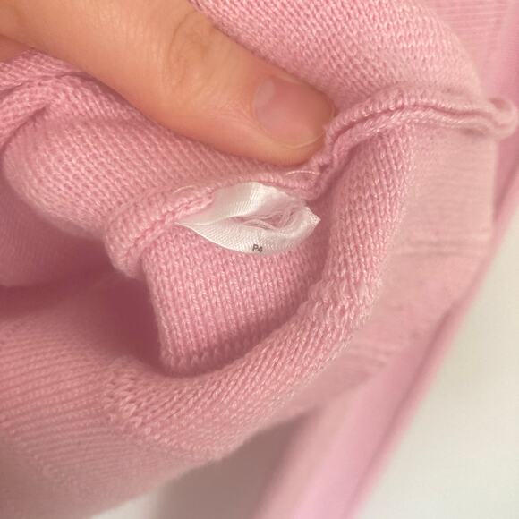 Sincerely Jules Womens M Pink Crop Keyhole Knit Sweater Y2K Coquette Soft Girl - Picture 8 of 10